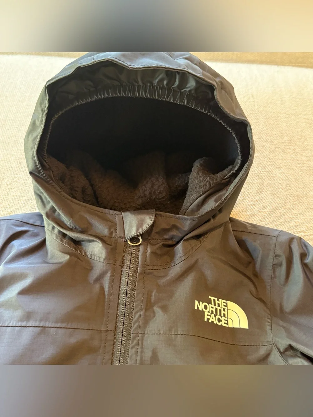 The North Face Toddler Warm Storm Rain Jacket Black 3T Waterproof Fleece Lined